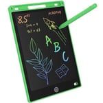 ACROPAQ Tablette d'écriture et Dessin - Tablette LCD Verte, 8.5 Pouces - Tablesse Graphique Enfant électronique Portable avec écran Couleur Enfants Tout âge