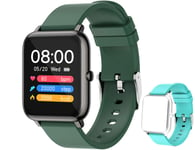feifuns Smart Watch,1.4" LCD Full Touch Screen Fitness Tracker with Heart Rate/Blood Pressure/Blood Oxygen Monitor,Pedometer,Sleep Tracker,Waterproof Activity Tracker for Men/Women/Gift (Green)
