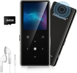 64GB MP3 Player with Bluetooth 5.2, Aimoonsa Music Player with Built-In HD Speak