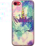 Apple iPhone SE (2022) Genomskinligt Skal Unicorn Face