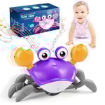 Adeokay Jouet Bebe 6 7 8 9 10 Mois, Crabe Qui Marche Bebe Jouet Enfant Crabot Le Crabe Rampant Cadeau Anniversaire Jeux Eveil Bebe 3-6-12 Mois Linkimals Violet