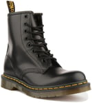 Dr Martens 1460 Smoth Lace Up 8 Eyelet Boot In Black Size UK 3 - 12