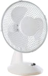 Daewoo 9" Desk Fan Oscillating Small Stand Room Cooling Cooler Electric Quiet