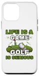 Coque pour iPhone 12 mini La vie un jeu Le golf est sérieux Golfbag Leben Driver