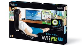 Wii fit U Software + Balance Board Black + fit meter green set Nintendo Wii U