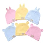 Newborn Baby Infant Cotton Caps&hats Bibs 3 Color For 0-3 M A5