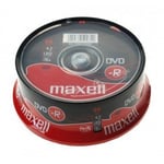 Maxell DVD-R 4.7GB 16x 25-Pack 4.7GB DVD+RW Virgins 4.7GB DVD-R 120mm 0.74 μm 1.2 mm 1.5 cm
