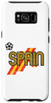 Coque pour Galaxy S8+ Ballon de football Euro rétro Espagne