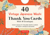 Tuttle Publishing Studio (Edited by) 40 Thank You Cards in Vintage Japanese Washi Designs: 4 1/2 X 3 Inch Blank 8 Unique Designs, Envelopes Included