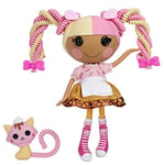 Lalaloopsy 576938EUC Silly Scoops Waffle Cone with Pet Cat-33 cm Ice Cream Theme Styling Doll with Multicolour Hair & 11 Accessories, in Reusable Salon Package Playset, for Ages 3-103