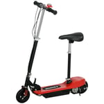 HOMCOM Folding Ride on Powered Scooter w/ Warning Bell for Age 4-14 Years, Red