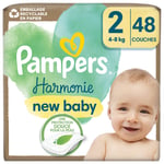Couches Bébé Harmonie New Baby 4 -8 Kg Taille 2 Pampers - Le Pack De 48 Couches