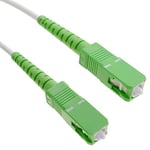 Câble á fibre optique SC/APC á SC/APC simplex monomodes 9/125 de 2 m OS2 blanc