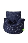 Cotton Navy Stars Bean Bag Arm Chair Toddler Size