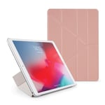 Pipetto iPad Air 3 / Pro 10.5 Case | Shockproof TPU Origami 5-in-1 Smart Cover Apple Pencil Sync & Charge | Auto Wake/Sleep - Dusty Pink Lambskin