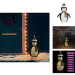 Julbelysning - Living Dekorativ pingvin med LED lyxigt tyg 60 cm