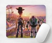 Woody And Buzz Lightyear On Toy Story 4 Computer Mouse Mat Pad Rectangular 5mm
