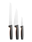 Ff Knife Set, 3 Parts Black Fiskars