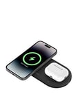 Belkin 2 In 1 Magsafe Compatible Wireless Charging Pad, Qi2 15W, Usb-C, Black