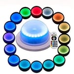 LACGO RGB LED Under Table Lights 16 Colors Remote Control Rechargeable Weding Decoration Light Waterproof Wireless Remote Control LED Light for Garden Corridor or Swimming Pool
