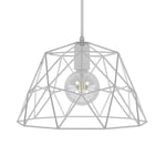 Lampskärm XL Cage Metall E27 Vit