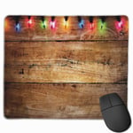 Colorful Christmas Lights Mouse Pad with Stitched Edge Computer Mouse Pad with Non-Slip Rubber Base for Computers Laptop PC Gmaing Work Mouse Pad