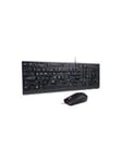 Lenovo Essential Wired Combo - keyboard and mouse set - French / German - Switzerland - Tangentbord - Schweizisk franska/tyska - Svart