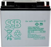 Batteri (Agm) Ssb Sbl 18Ah 12V F3 Vrla (Förpackning Med 2 St)