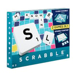 Mattel Games Scrabble Board Game, Family Word Game with Two Ways to Play, includes 50 Goal Cards that Teach Scrabble Basics for 2-4 Players, UK Version, HWD43