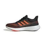adidas Men's EQ21 Run Sneaker, core Black/Solar Orange/Iron met, 8 UK