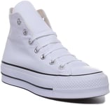 Converse 560846C A-Ctas Lift Hi Lace Up In White Size UK 3 - 8