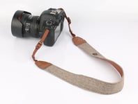 Retro Herringbone Brown Tweed Style Camera Neck Shoulder Strap DSLR - UK STOCK