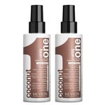 2-Pack Revlon Uniq One All In One Hair Treatment Coconut 150ml