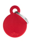 MyFamily ID Tag Basic collection Small Round Red in Aluminum