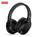 Lenovo – écouteurs sans fil Bluetooth 5.0 hd 100 Prise en charge filaire en jack 3,5 mm-noir