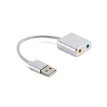ZIJIA 3.5mm Headphone and Microphone Jack Audio Adapter External Stereo Sound Card
