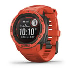 Garmin Instinct Solar smartwatch, Flame Red GPS smartwatch, 010-02293-20
