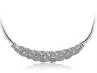 Vackert halsband - silver med strass