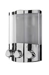 Croydex Triple Soap Dispenser, Shower Dispenser Wall Mounted, Lifts Off for Easy Refill, Shower Gel Dispenser, Perfect for Bathroom or Kitchen, Eliminates Clutter, All Fixings Included, Chrome
