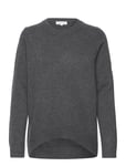 Straight O-Neck Sweater Grey Davida Cashmere