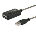 SAVIO CABLE USB ACTIVO ALARGO M/H 10M NEGRO CL-130