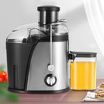 Juicer Machine, Stainless Steel Fruit and Vegetable Separating Juicer, 400W Dual Speed Setting and Anti-drip Spout Juice Extractors Machine with Juice Cup, BPA Free