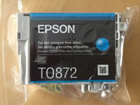 Genuine Epson Ink Cartridge - T0872 CYAN / STYLUS PHOTO R1900 (INC VAT)