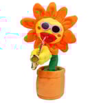 Sjungande och dansande blomma med saxofon Plysch Rolig Elektrisk Leksak