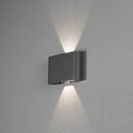 Konstsmide Chieri Vägglykta 2x6W LED Mörkgrå