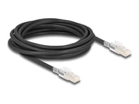 Delock - Nätverkskabel - Rj-45 (P) Till Rj-45 (P) - 5 M - 6 Mm - S/Ftp - Cat 6A - Halogenfri, Hakfri - Svart