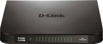 D-Link GO Gigabit Switch, 24x10/100/1000 Mbps - Sort