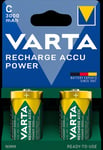 Varta Recharge Accu Power Ni-MH C-batteri 3000 mAh, 2-pack