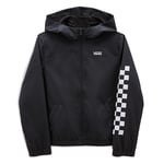 Vans Girl's Kastle Classic Windbreaker Jacket, Black-White, XL