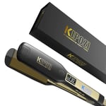 KIPOZI Professional Hair Straightener Salon LCD Display Flat Iron for Women